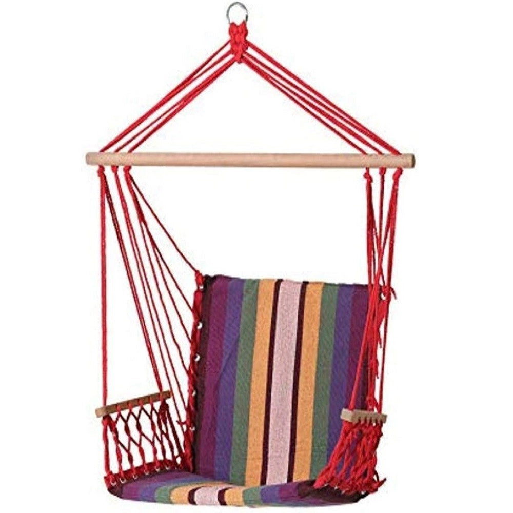 Trade Shop - Amaca Sedia Sospesa Multicolore 100x50x3cm In Tessuto Campeggio Giardino 65210a -