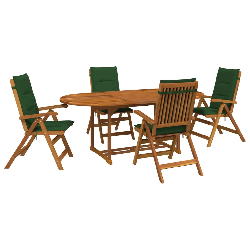 Set da pranzo da giardino 5 pezzi Naturale 3434487