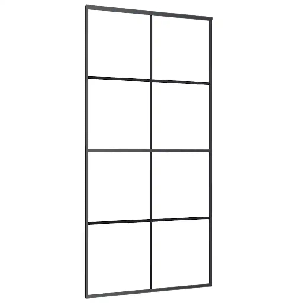 Porta Scorrevole con Ferramenta 102,5x205cm Vetro ESG Alluminio 3332903