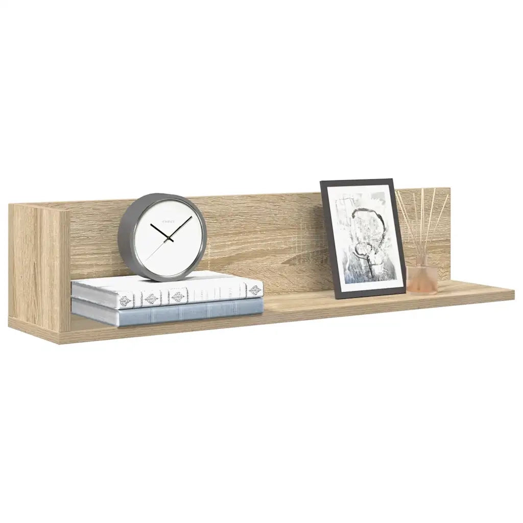 Mensole Parete 2pz Rovere Sonoma 75x16,5x16,5 cm in Truciolato 860033