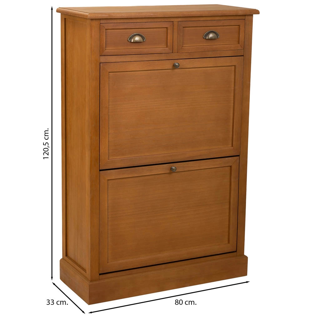 Scarpiera in legno marrone 80x33x120,5