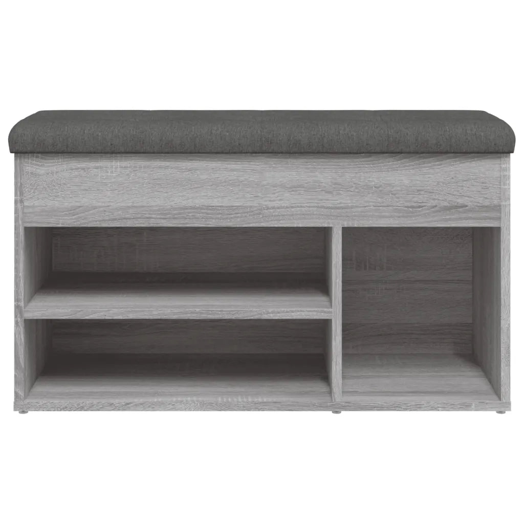 Panca Porta Scarpe Grigio Sonoma 82x32x45,5cm Legno Multistrato 835031