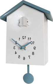 Orologio da parete moderno con funzione di sonno ristoratore - orologio da parete con suono di uccelli - bianco (superiore grigio)
