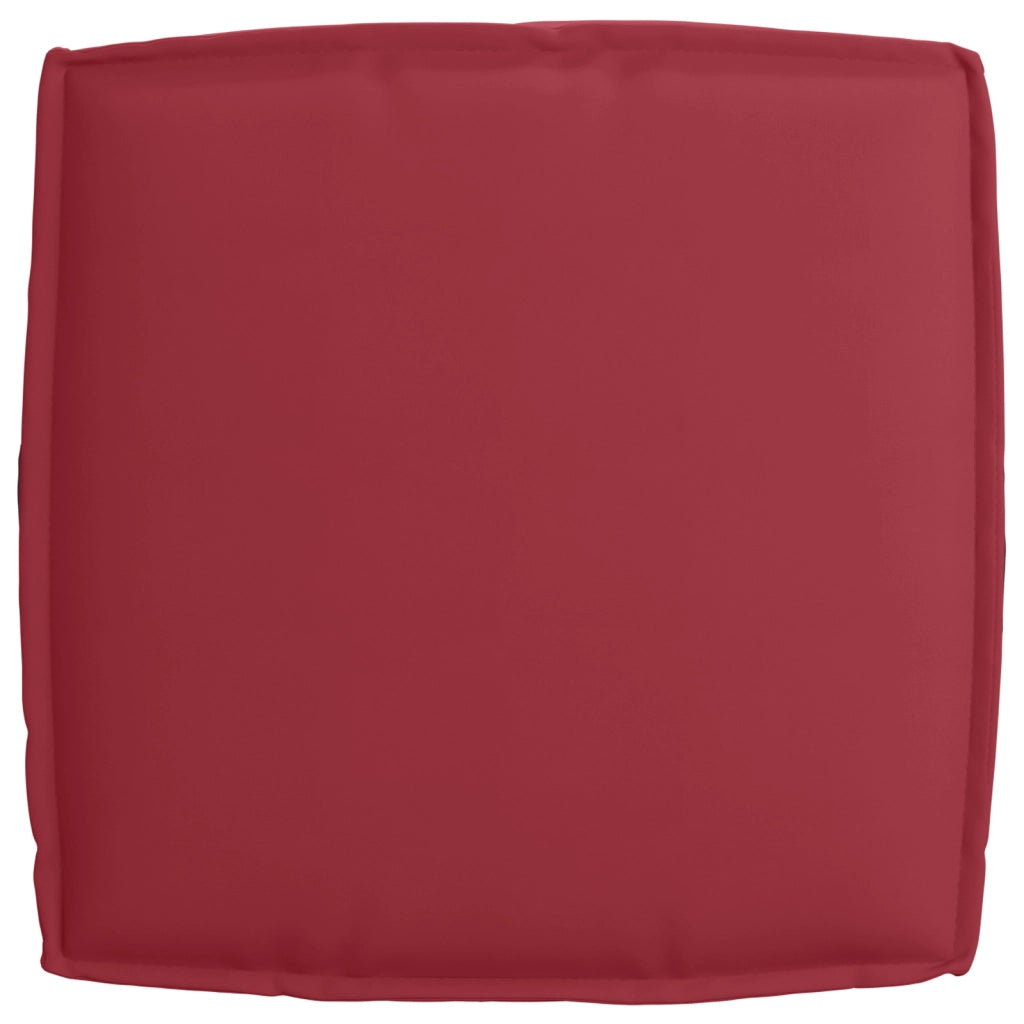 Cuscino per Pallet per Seduta Rosso Borgogna 60x60x12 cm Tessuto Oxford