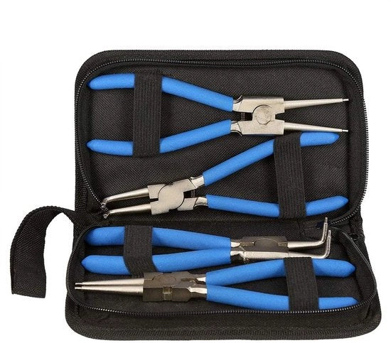 Kit di Borgveertangen da 4 - Tange Rettilinee/Buie - Manubrio in Acciaio - Ritorno Interno - per Veicoli da Lavoro - Lunghezza 175 mm - Tange a Spinta