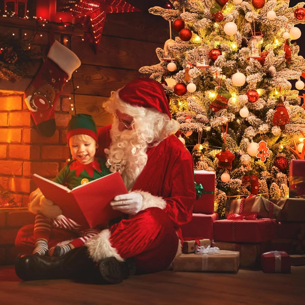 Albero di Natale Artificiale 210 cm, Albero di Natale Innevato con 1108 Rami Densi, Pigne Bianche e Base in Ferro, Decorazione Natalizia per Casa, Negozio e Ufficio