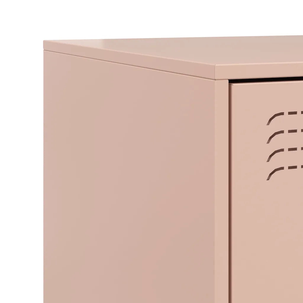 Comodino Rosa 34,5x39x44 cm in Acciaio 841621