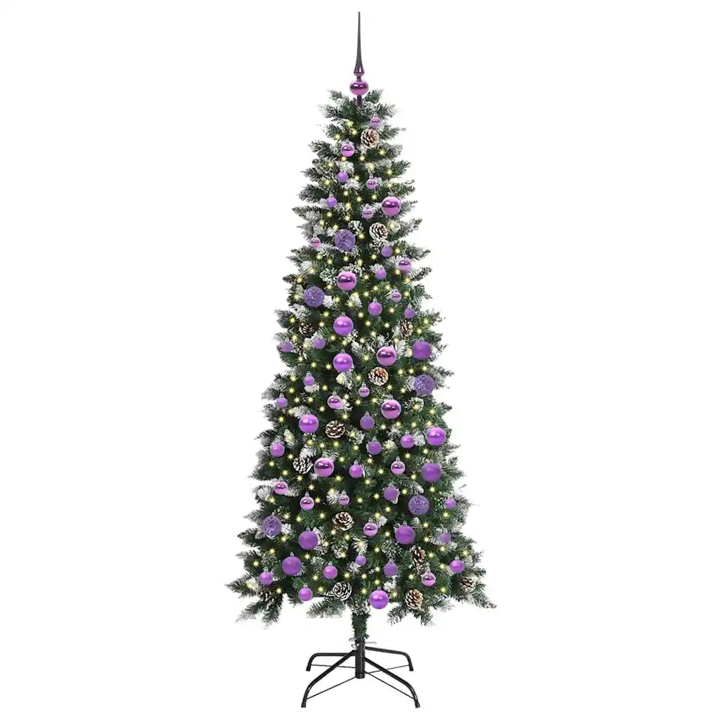 Albero di Natale artificiale con 300 LED Verde 180 cm 3395826
