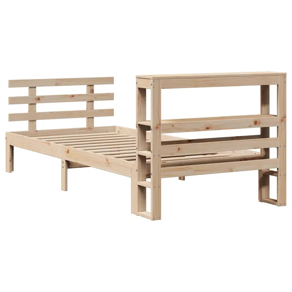 vidaXL Giroletto con Testiera 90x190 cm in Legno Massello di Pino