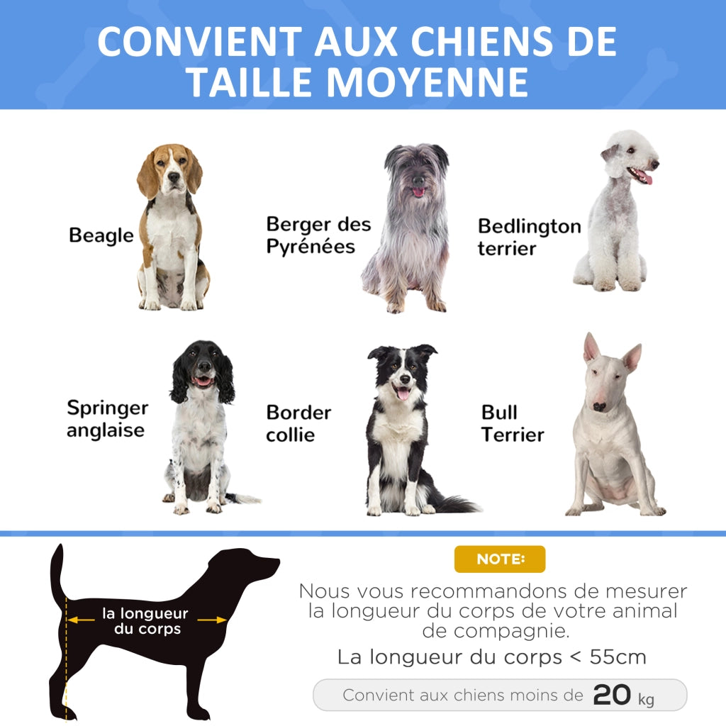 Letto per cani e animali domestici con testiera ¨C zephmum ¨C tessuto micro-perforato nero 106x81x33 cm