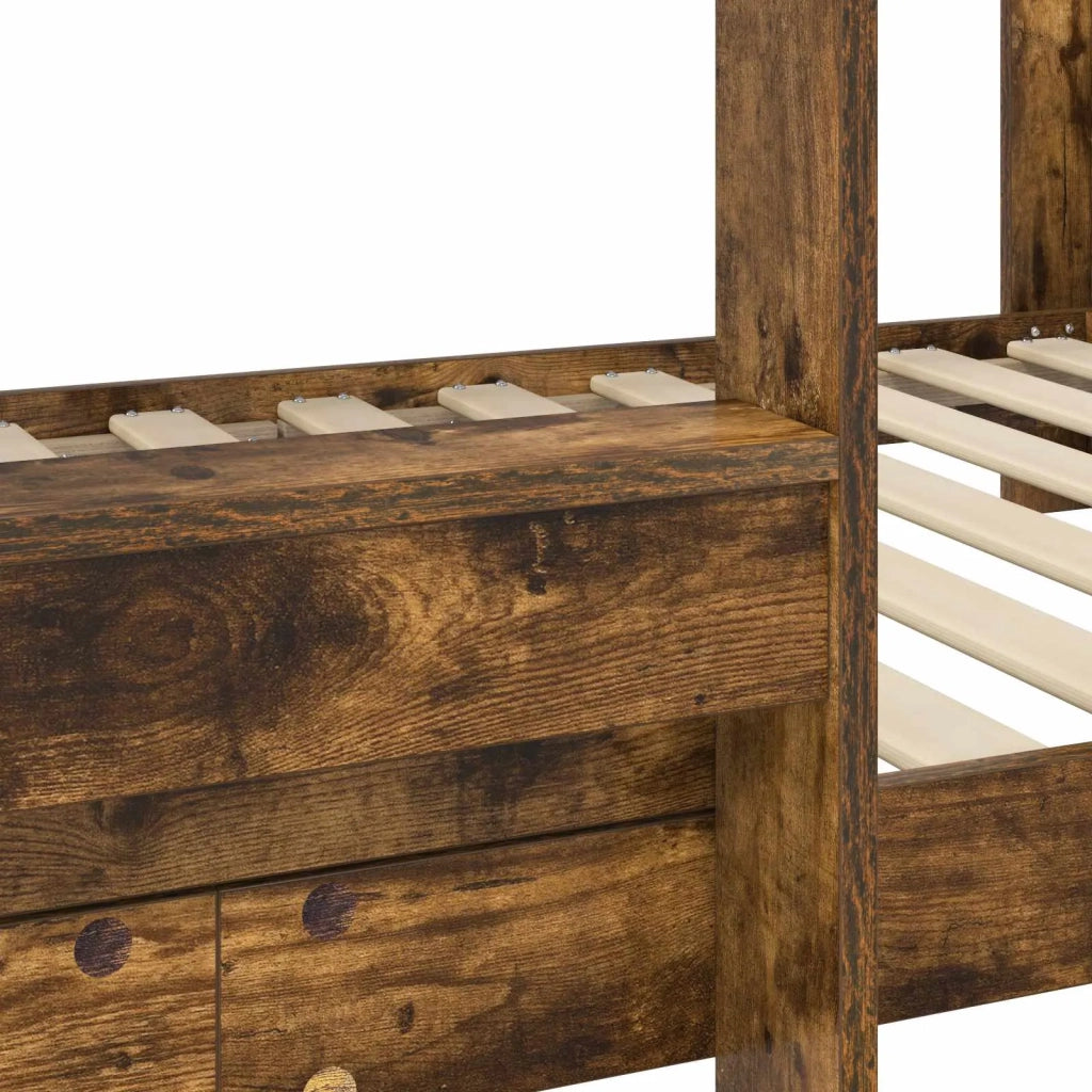 Letto a Castello per Bambini Rovere fumé 90 x 190 cm 3410535