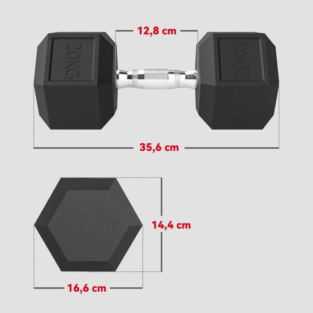 Set 2 Halt¨¨res Hexagonale Pesi 40 kg ¨C zephmum ¨C Nero