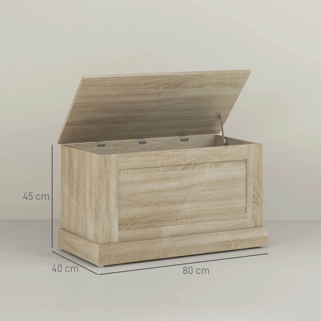 Cassa di legno per contenere giocattoli ¨C Zephmum ¨C 80x40x45 cm colore naturale