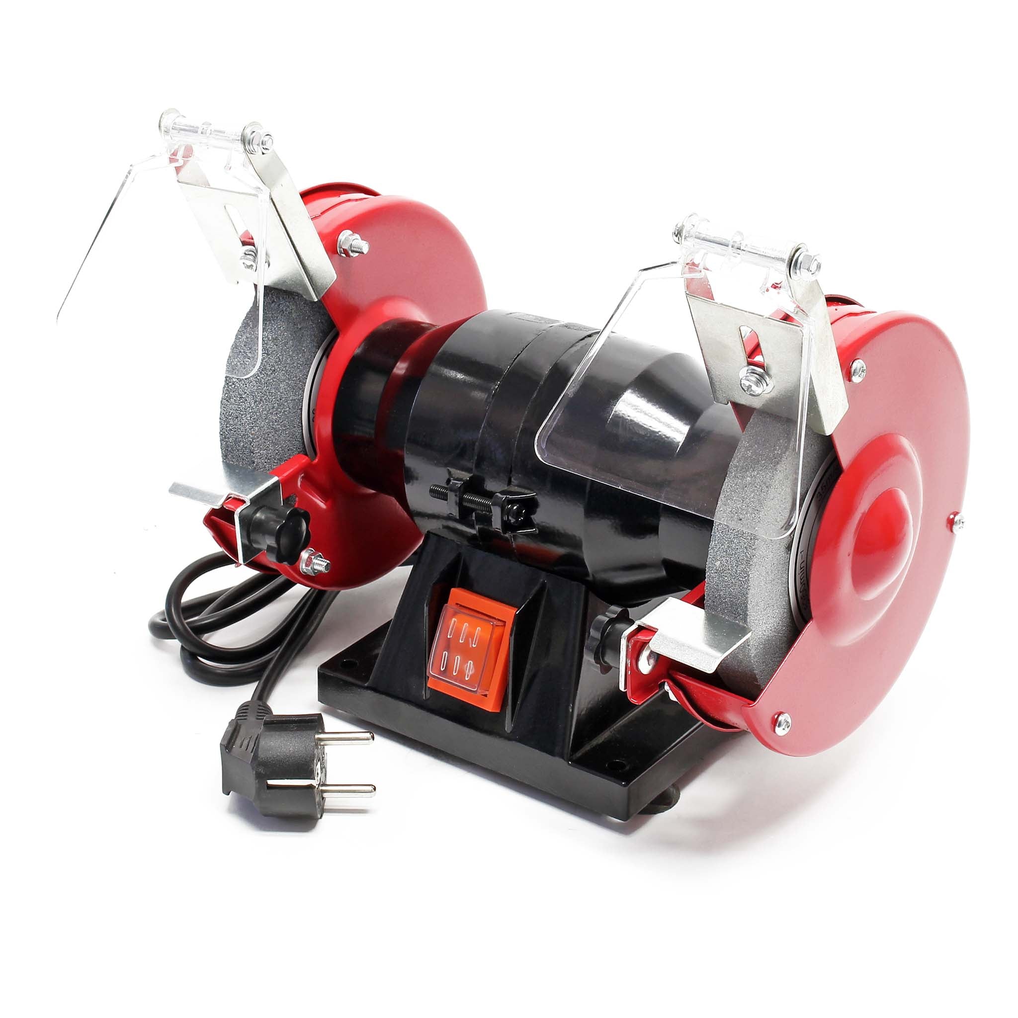 Doppia smerigliatrice 120W 2950 giri/min con 2 mole Ø125mm per sgrossatura e finitura