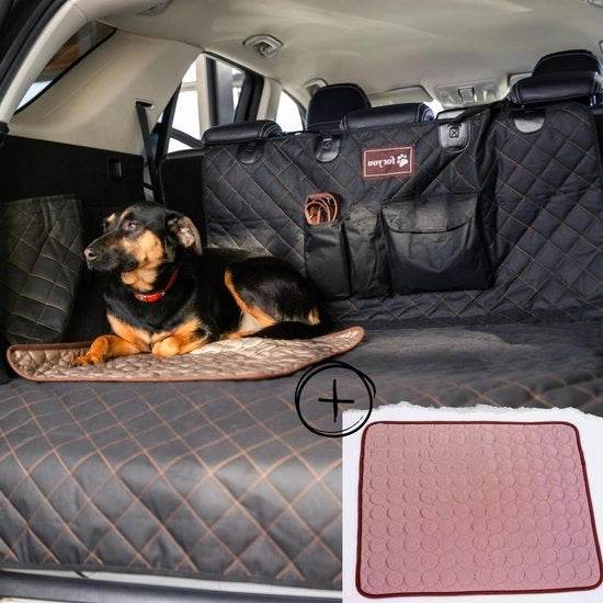 Protezione bagagliaio con copertura paraurti inclusa, con asciugamano per cani - protezione universale per bagagliaio idrorepellente per cani - copertura per auto premium, resistente ai graffi, Made in Germany