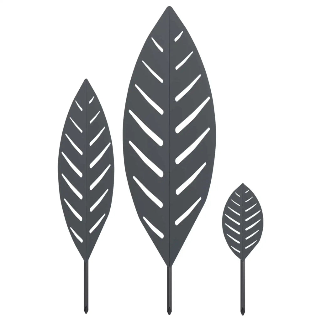 Palo da Giardino 3 pz 116,5 x 35 x 3 cm Antracite Acciaio 8013393