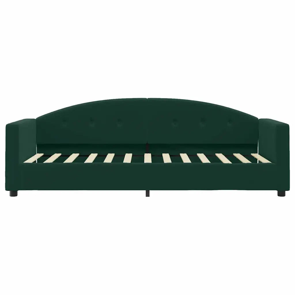 Divano Letto con Materasso Verde Scuro 80x200 cm in Velluto 3197272
