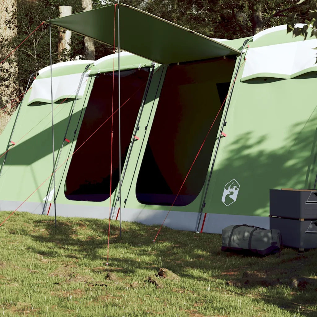 Tenda Familiare a Tunnel per 8 Persone Verde Impermeabile 94616