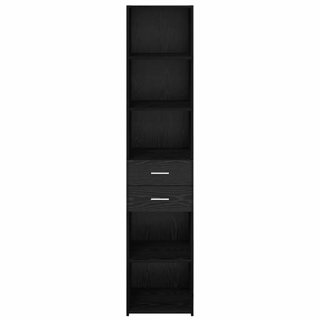 Credenza Rovere Nero 40 x 42,5 x 185 cm Legno multistrato 3402637