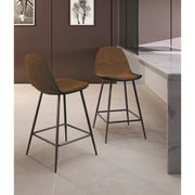 Set di 2 Sgabelli in similpelle Brigitte 42cm X 52cm H 93cm Stones