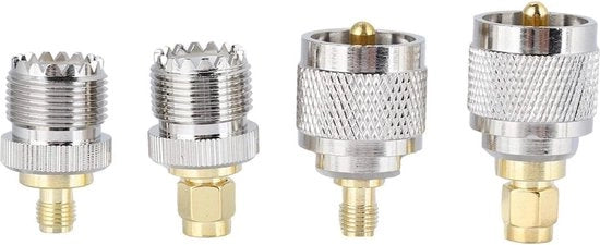 Adattatore RF Coassiale da SMA a UHF - Adattatore da Maschio a Femmina da UHF a SMA per Apparecchiature LAN Senza Fili - Modello: SMA a UHF