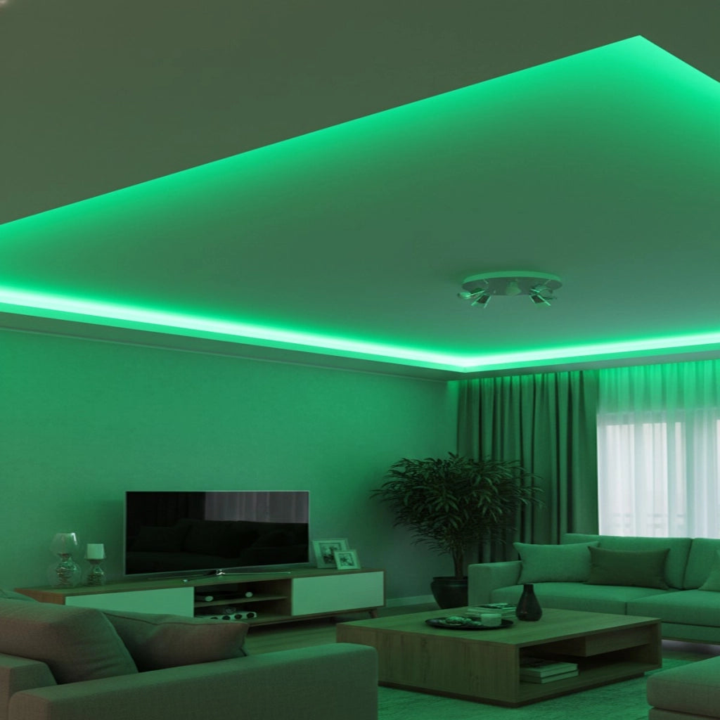 STRISCIA LED VERDE 5MT SMD 5730 ALTA LUMINOSITÀ 12V 15W BOBINA ADESIVA TE-B0489