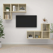 Mobile TV a Parete 4 pz Rovere Sonoma in Truciolato cod mxl 27162