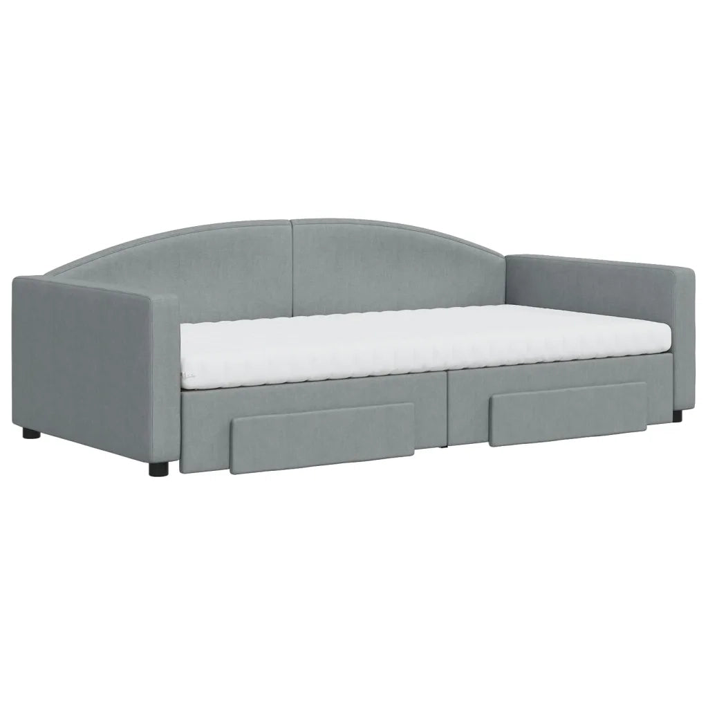 Divano Letto Estraibile Cassetti Grigio Chiaro 100x200 Tessutocod mxl 82736