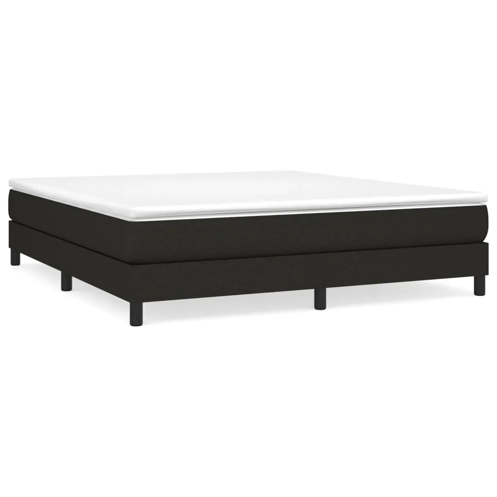 Struttura Letto a Rete a Molle-Giroletto Nero 180x200 cm in Tessuto 681815