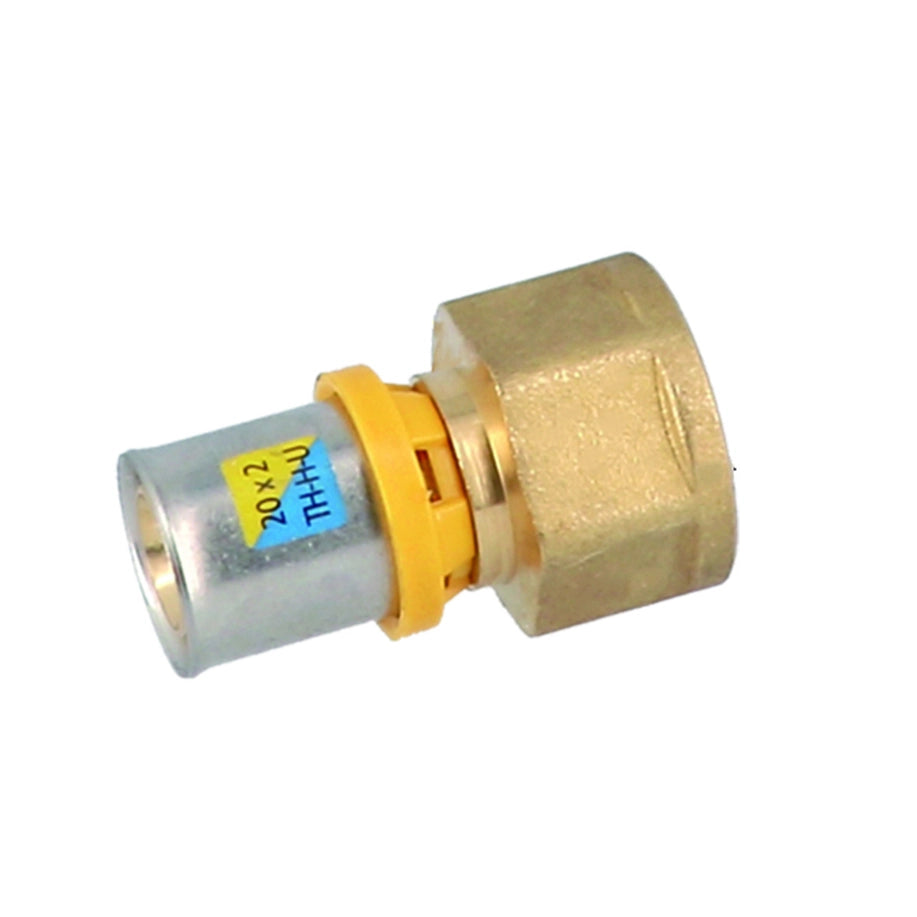 RACCORDO DIRITTO FEMMINA A PRESSARE PER MULTISTRATO- 1/2 x 20 -CONF- FAIDF- pezzi 1