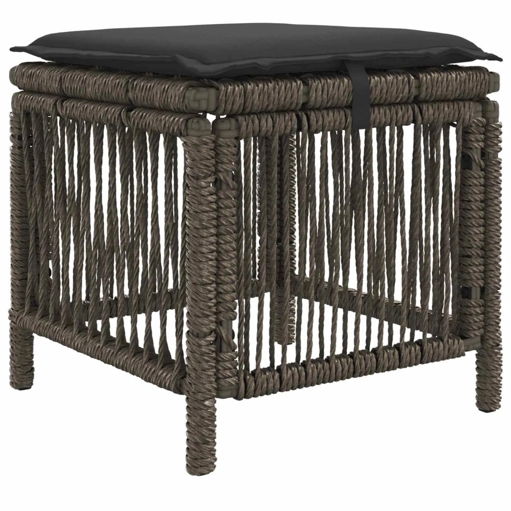 Set da Pranzo per Giardino 3 pz Grigio e Grigio Scuro 42026748