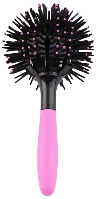 Set di borsette per capelli a forma rotonda 3D - Anticrespo - Multifunzionale - Per capelli crespi - Stile 360° - Diametro 10,5cm - Borsetta per capelli crespi
