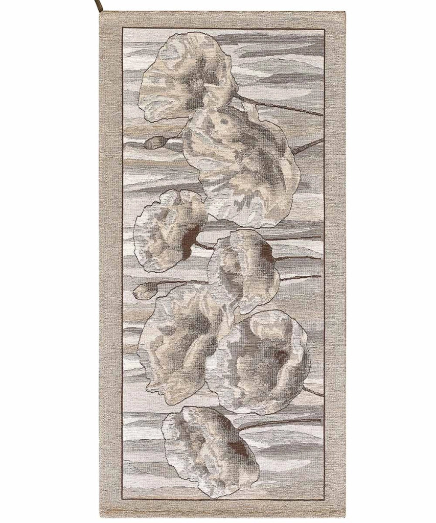 Tappeto AMSTERDAM TORTORA moderno floreale tulipani, passatoia cucina multiuso lavabile antiscivolo cm.55x240