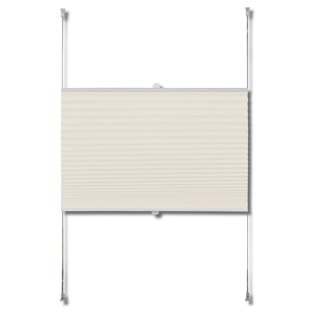 Tenda plissettata color crema 90 x 125 cm 4102213