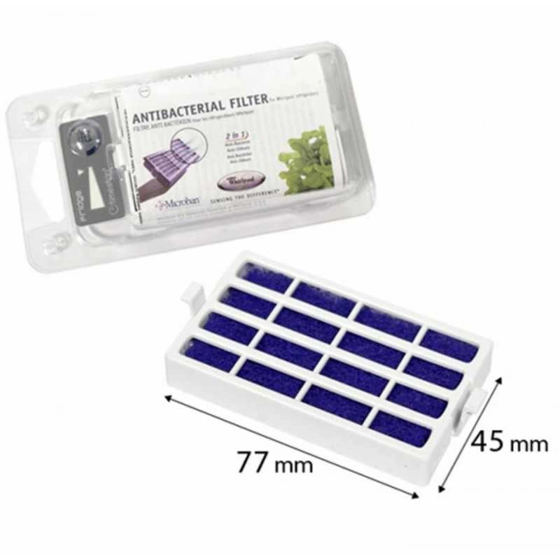 FILTRO ANTIBATTERICO FRIGORIFERO FRIGO Whirlpool originale 77x45mm - Whirlpool Ariston Hotpoint