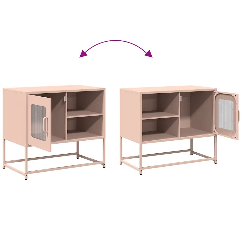 vidaXL Mobile TV Rosa 68x39x60,5 cm in Acciaio
