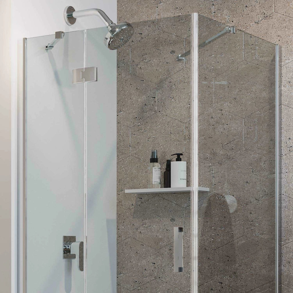Box Doccia 70x30 CM H190 Trasparente con Easyclean mod. Flip Anta + Fisso