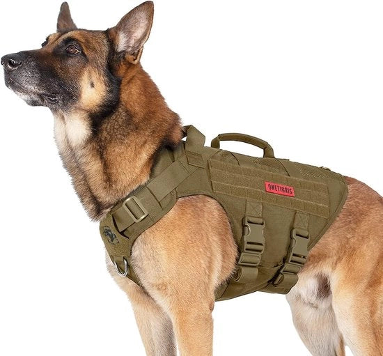Harnas anti-pulsa per cani grandi/midi, regolabile, con cinturino pettorale e 2 maniglie