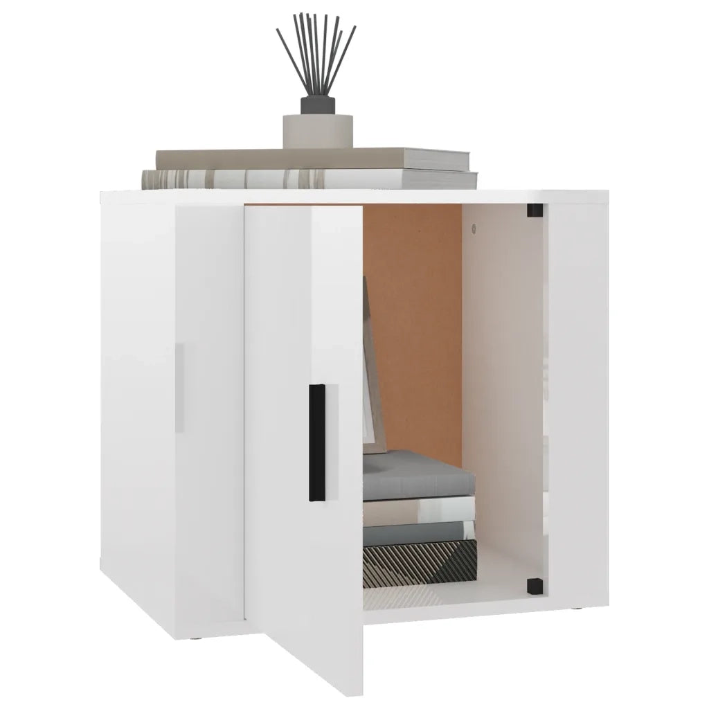 Comodino Bianco Lucido 50x39x47 cm cod mxl 38148