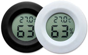 Set a due pezzi di idrometro/termometro con lettore di umidità digitale per interni ed esterni, adatto per rettili, serre, umidificatori, terrari e vasi. Visualizzazione della temperatura: Fahrenheit (℉) / Celsius (℃).