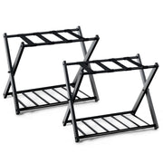 Set di 2 portapacchi pieghevoli 68 x 43 x 58 cm portata 60 kg design moderno in metallo nero 20_0012482