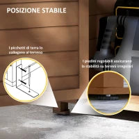 Armadio da Giardino in Legno con Ripiano Regolabile e Catenaccio, 75x56x117cm, Marrone