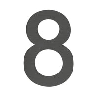 Numero civico "8" 3D Arial 20 cm antracite acciaio uso esterno, incl materiale di montaggio