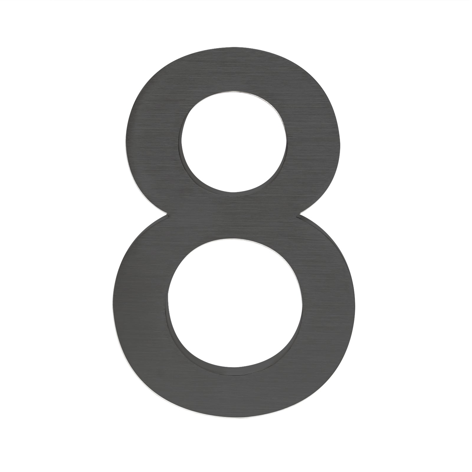 Numero civico "8" 3D Arial 20 cm antracite acciaio uso esterno, incl materiale di montaggio