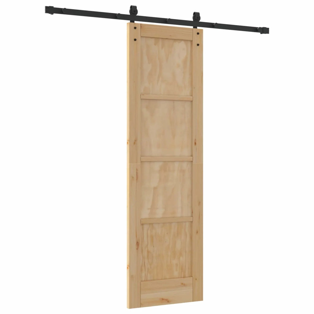 Porta scorrevole Naturale e Nero 61 x 198,5 cm 3445395