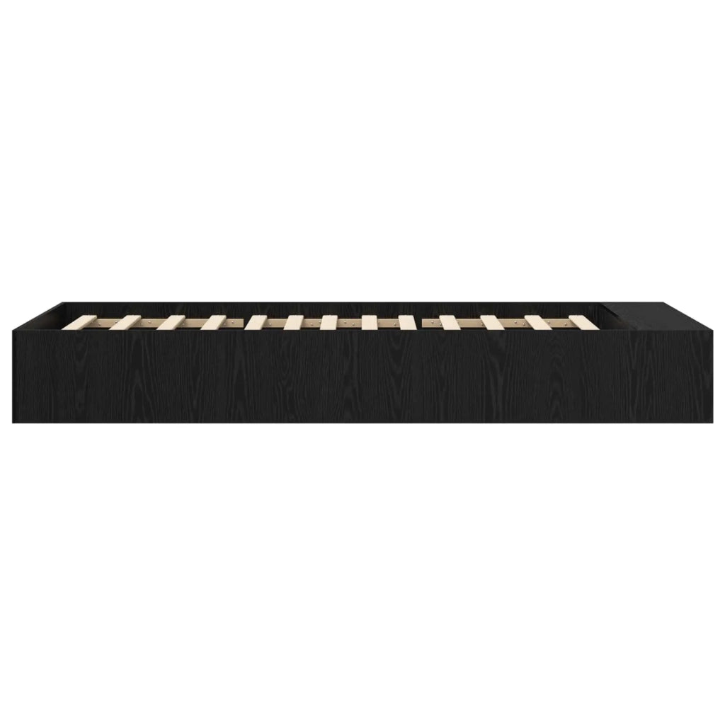 Telaio del letto con storage Rovere Nero 80 x 200 cm 3429563