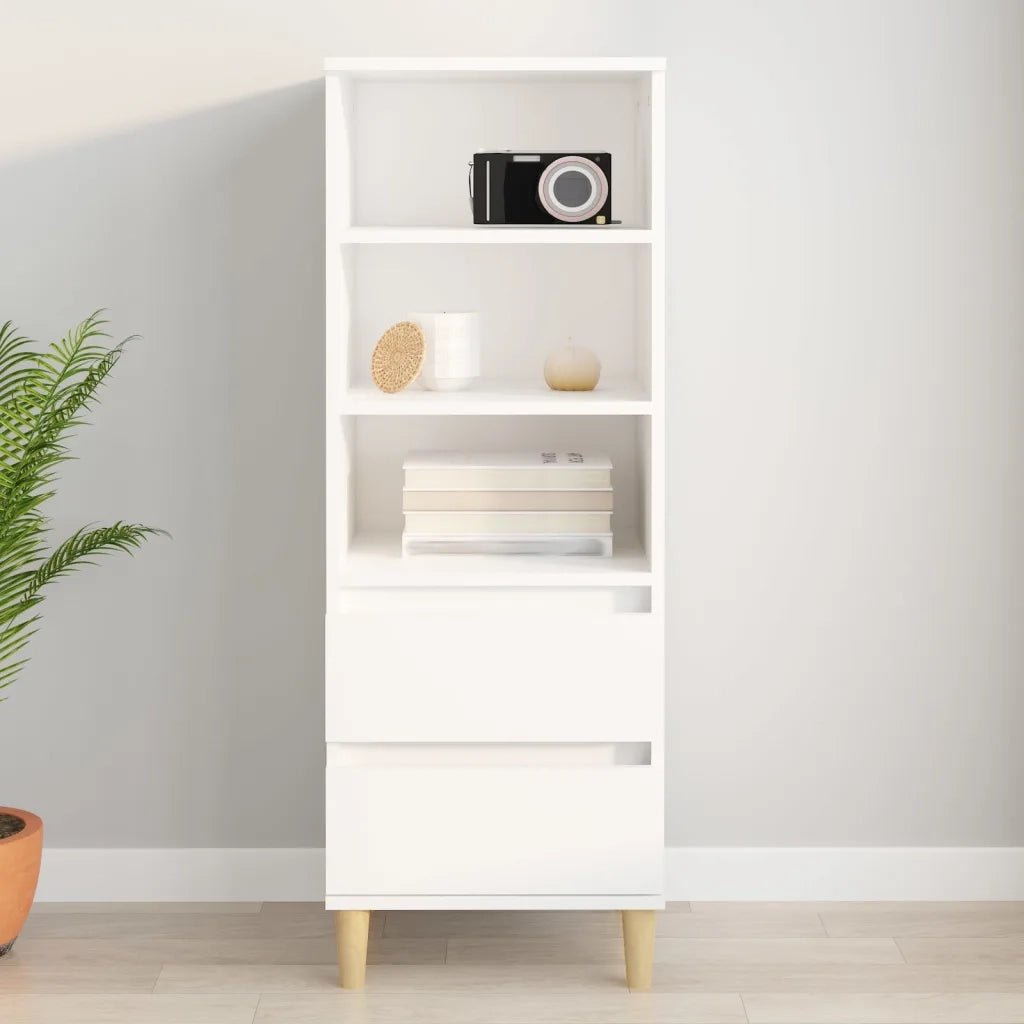 Credenza | Madia | Buffet da pranzo | Armadio da pranzo Bianco 40x36x110 cm in Legno Multistrato