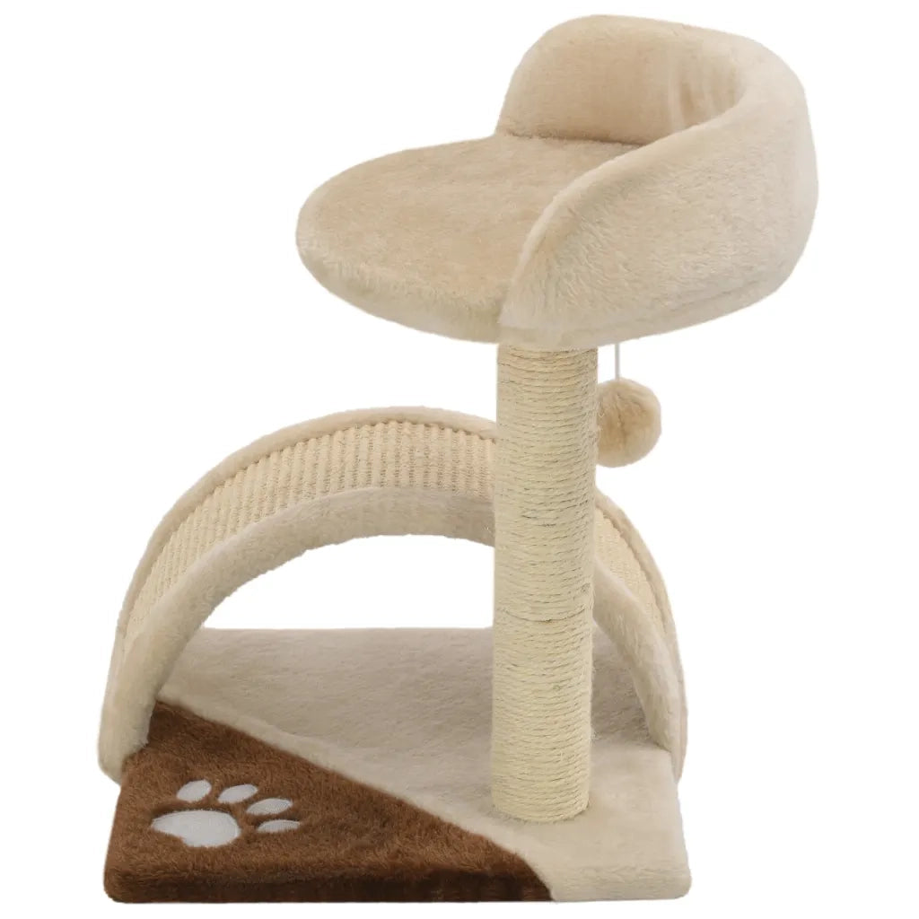 Albero per Gatti con Tiragraffi in Sisal 40cm Beige e Marrone CFW8824898