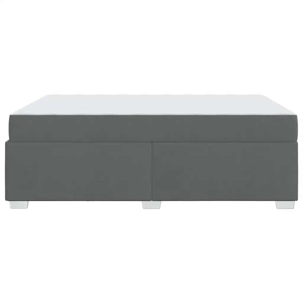 Struttura del letto Grigio scuro 160 x 200 cm Tessuto