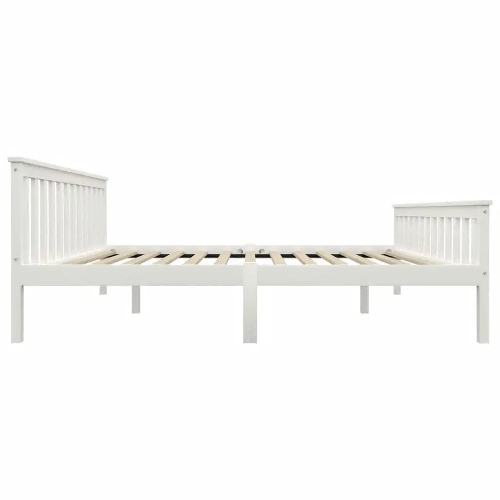 Giroletto senza Materasso Bianco 160x200 cm in Legno di Pino